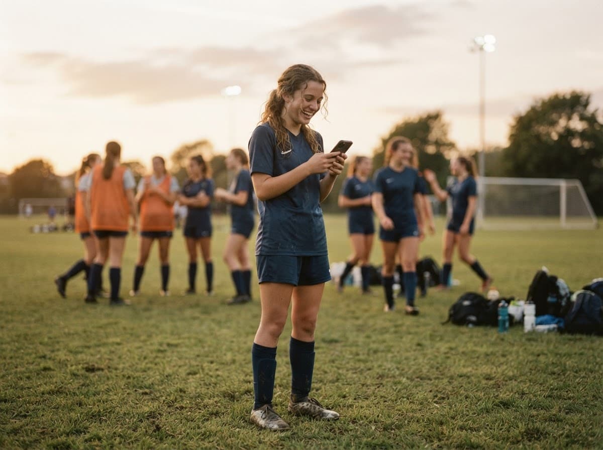 A young player checking their EDGE profile after a game